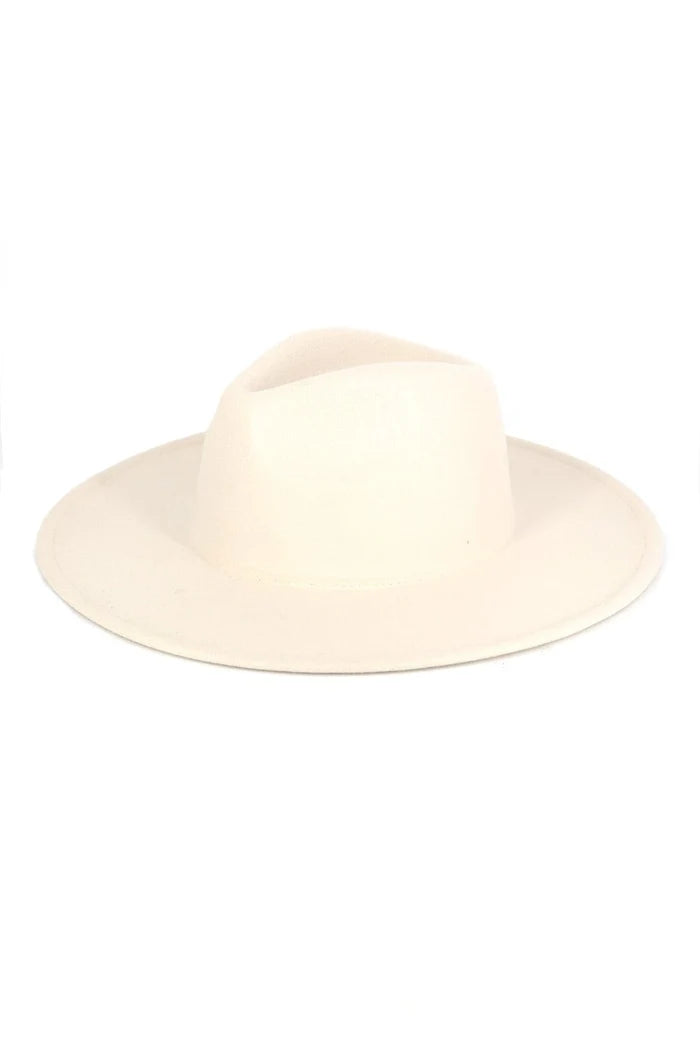 Fedora Felt Hat Wide Brim- Adjustable