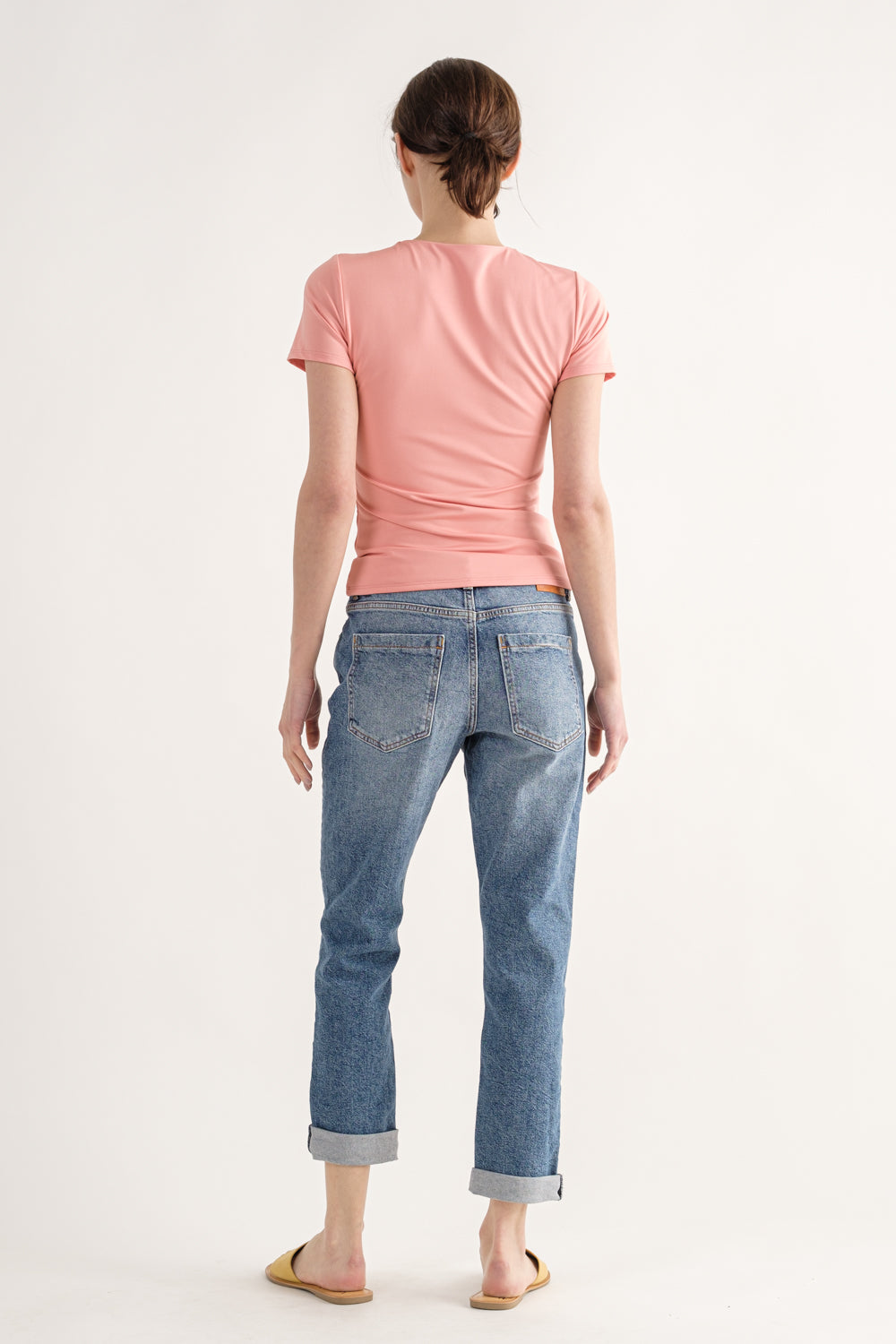 Peach Blush Round Neck Top