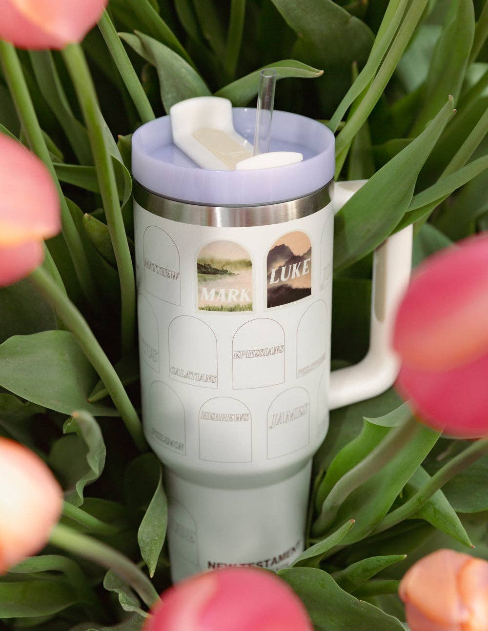 NT Bible 40 oz Tumbler - Cream