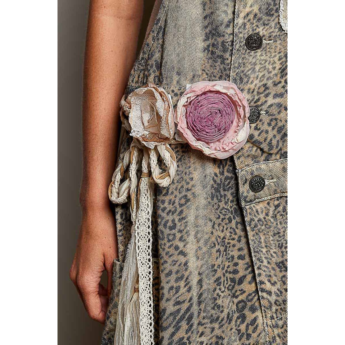 Belt Two Flower Natural