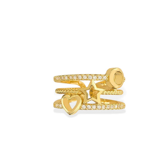 Gold Triple Layered Ring