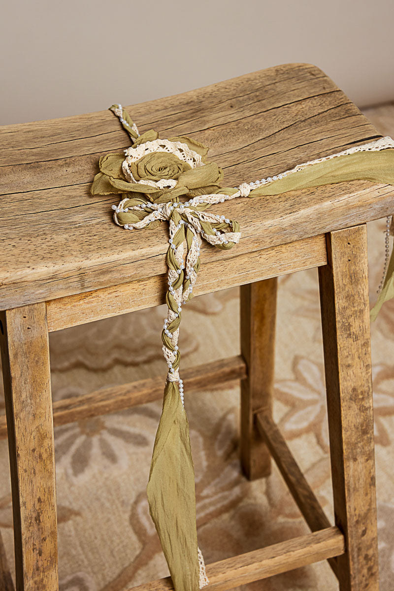Belt One Flower Natural-Green