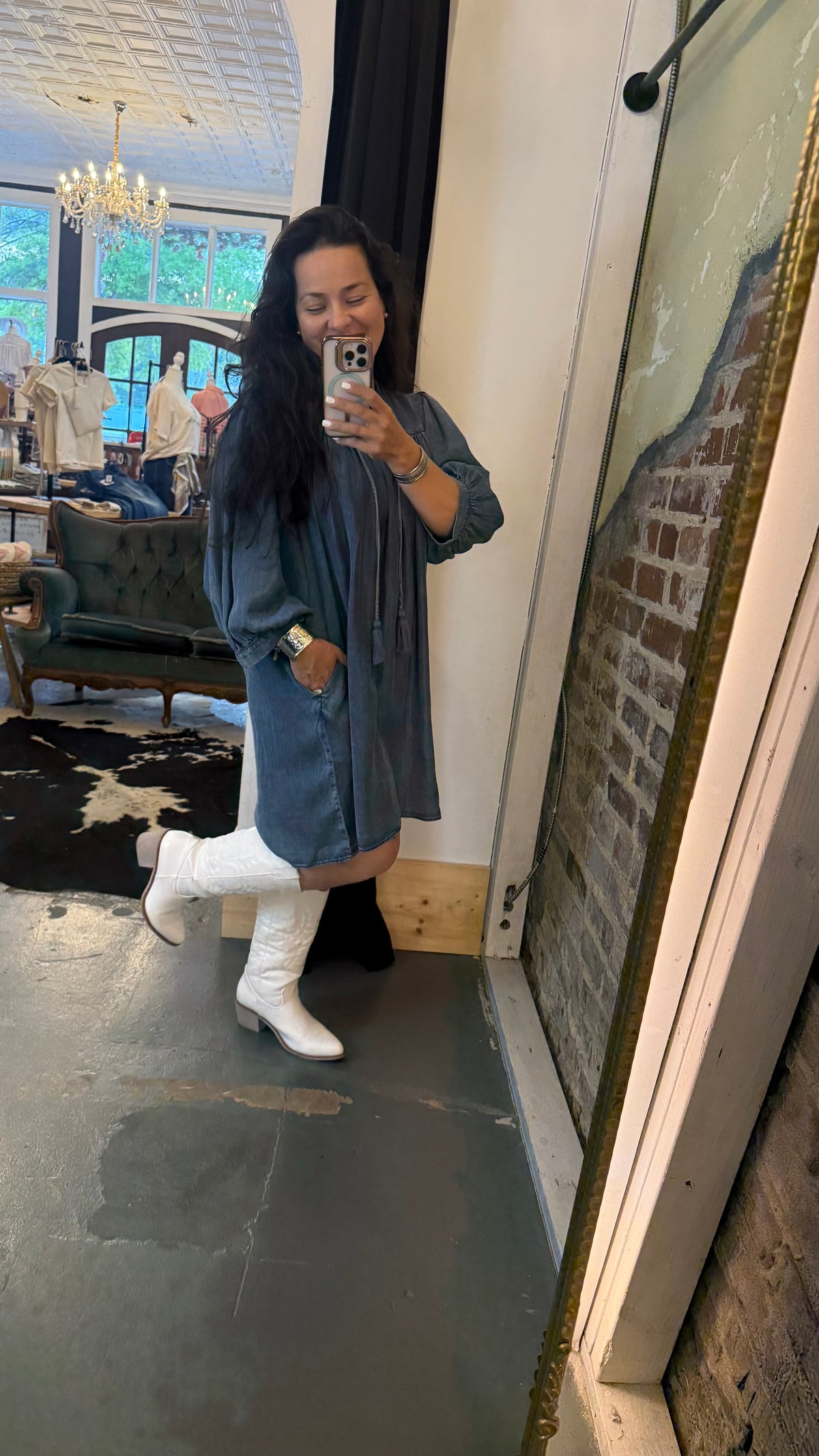 Lucia Denim Short Dress Blue