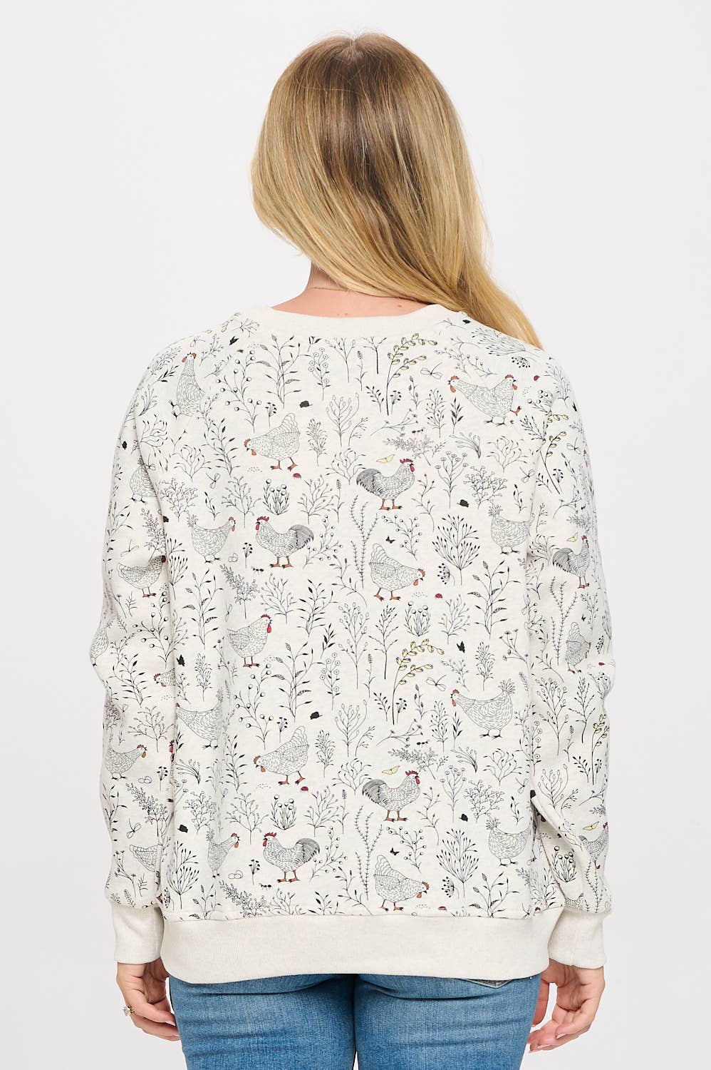 Henrietta Chicken Print Sweatshirt