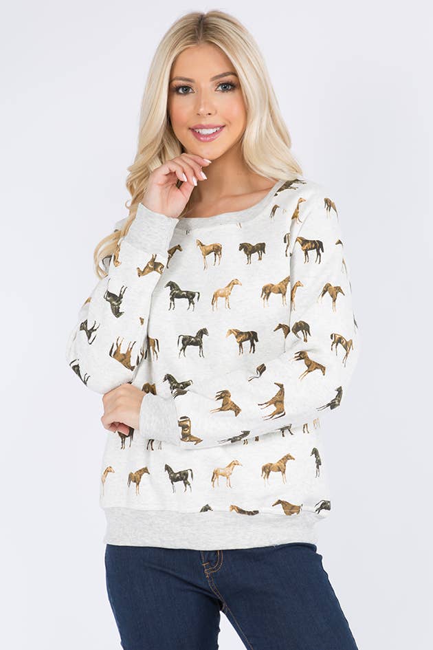 Derby Day Horse Sweatshirt