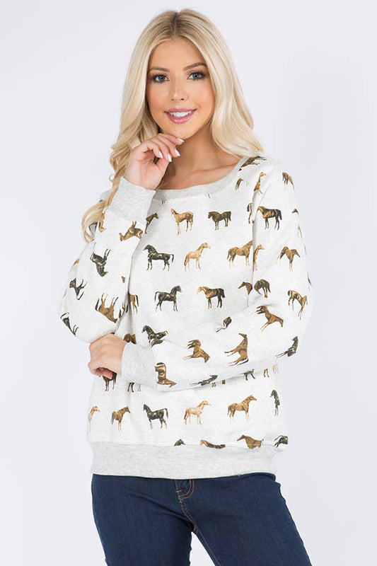 Derby Day Horse Sweatshirt