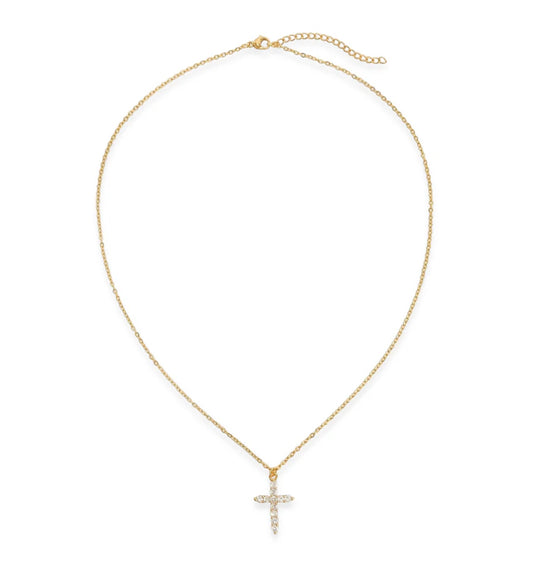 Dainty Cross Necklace Gold