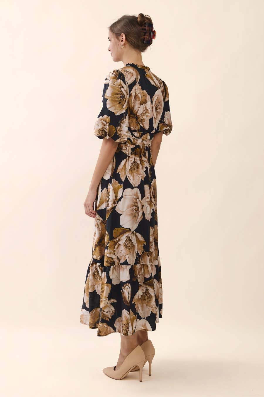 The Flora Maxi Dress- Black