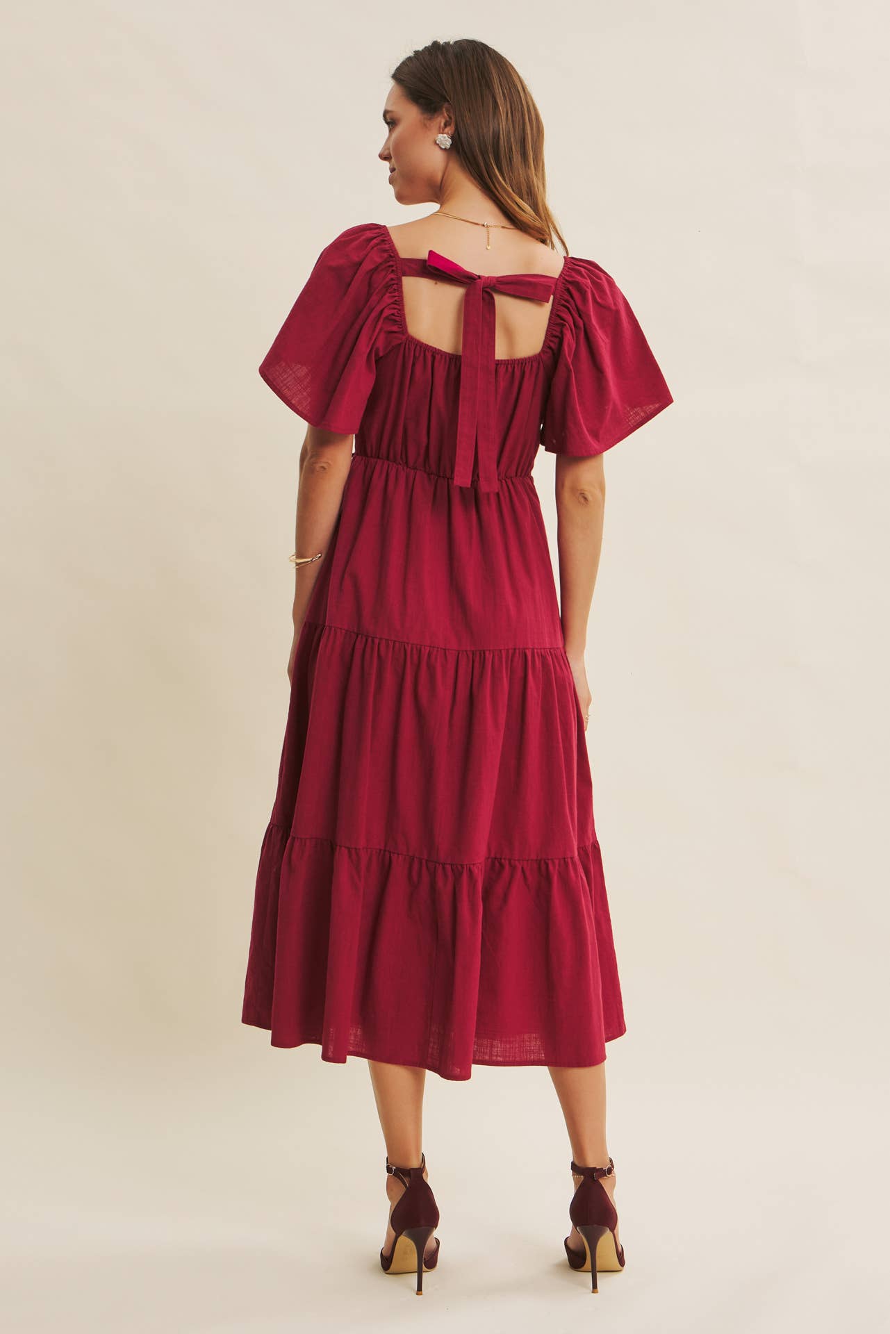 Adah Midi Dress - Berry