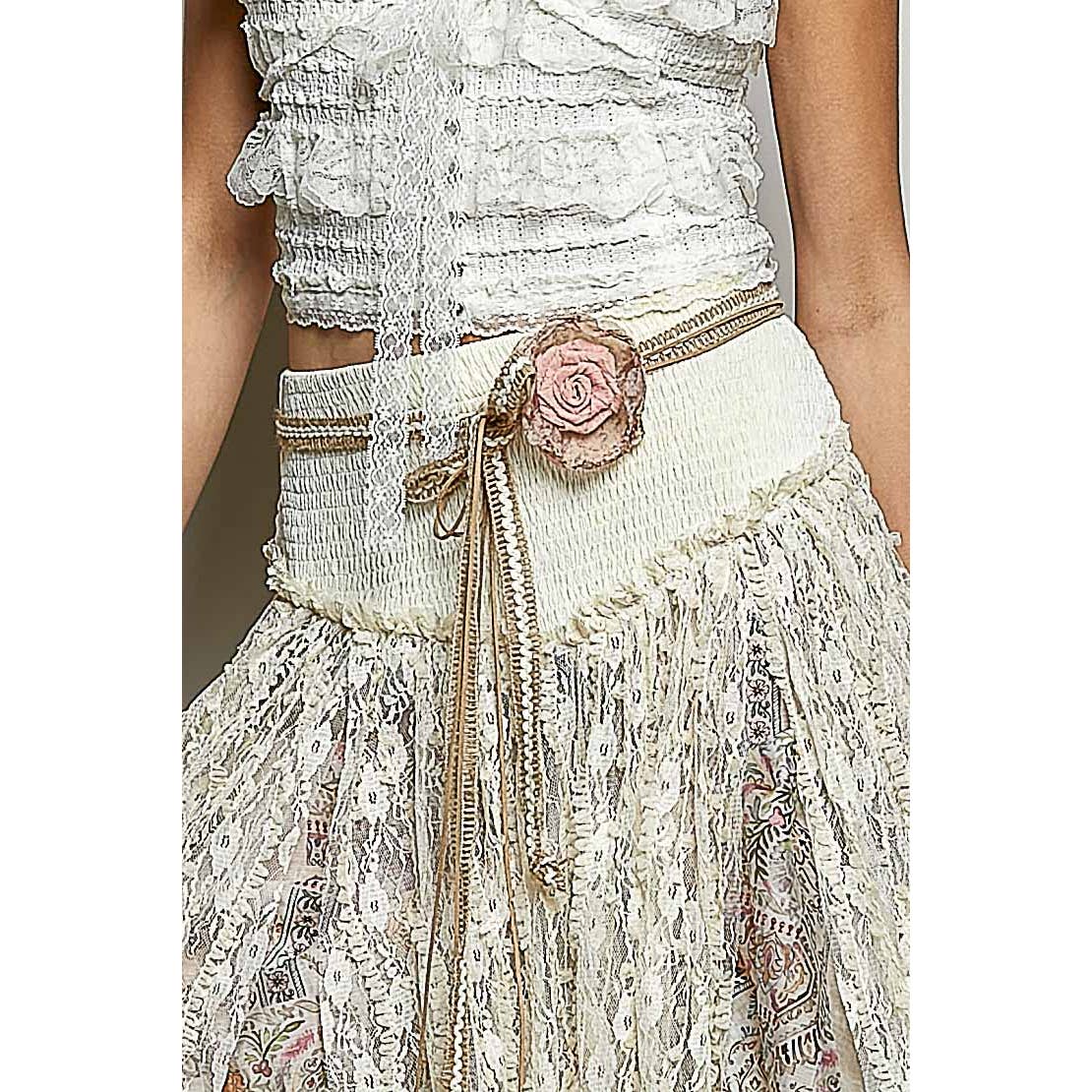 Belt One Flower Natural