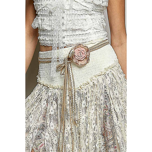 Belt One Flower Natural