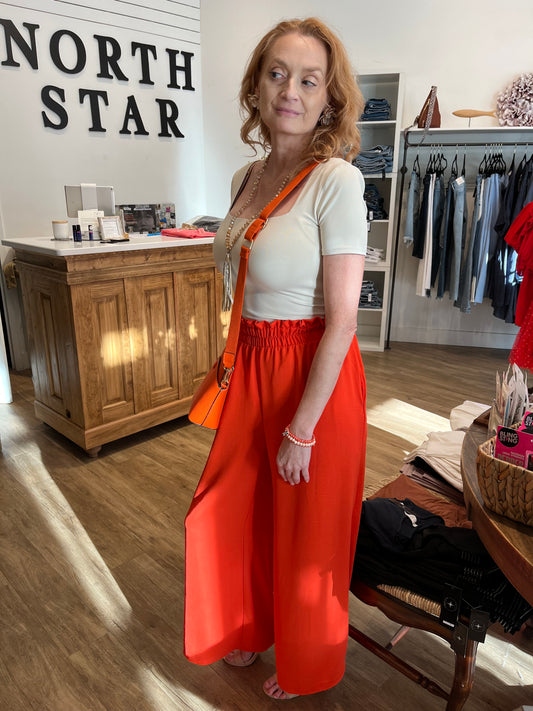 Coral Flared Pants
