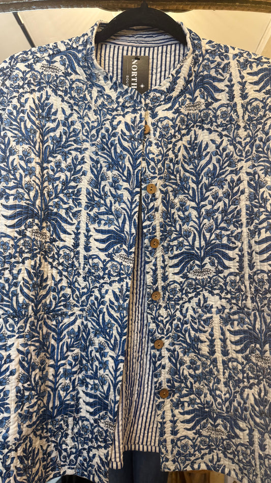 Quilted Reversible Jacket Blue