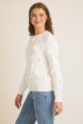 Rhea-Lynn Long Sleeve Sweater - White