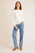 Rhea-Lynn Long Sleeve Sweater - White