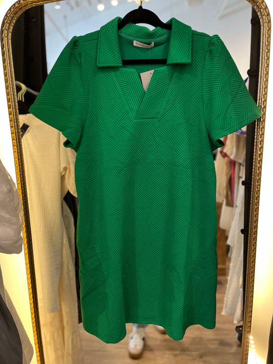Elaina Textured Dress - Green