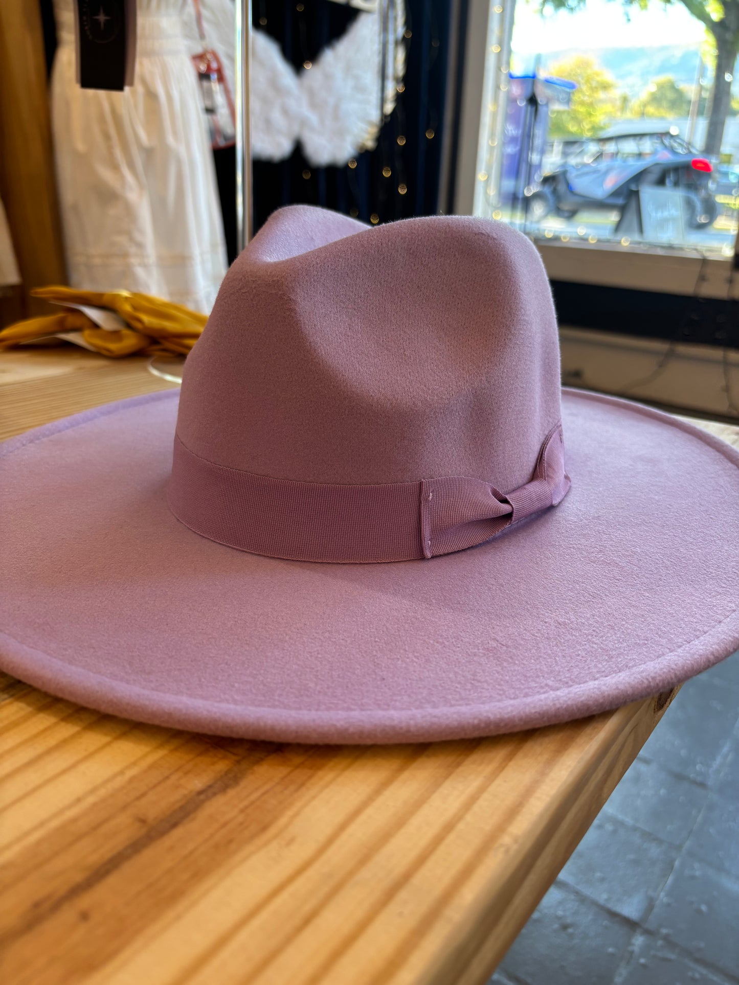Fedora Felt Hat Wide Brim- Adjustable