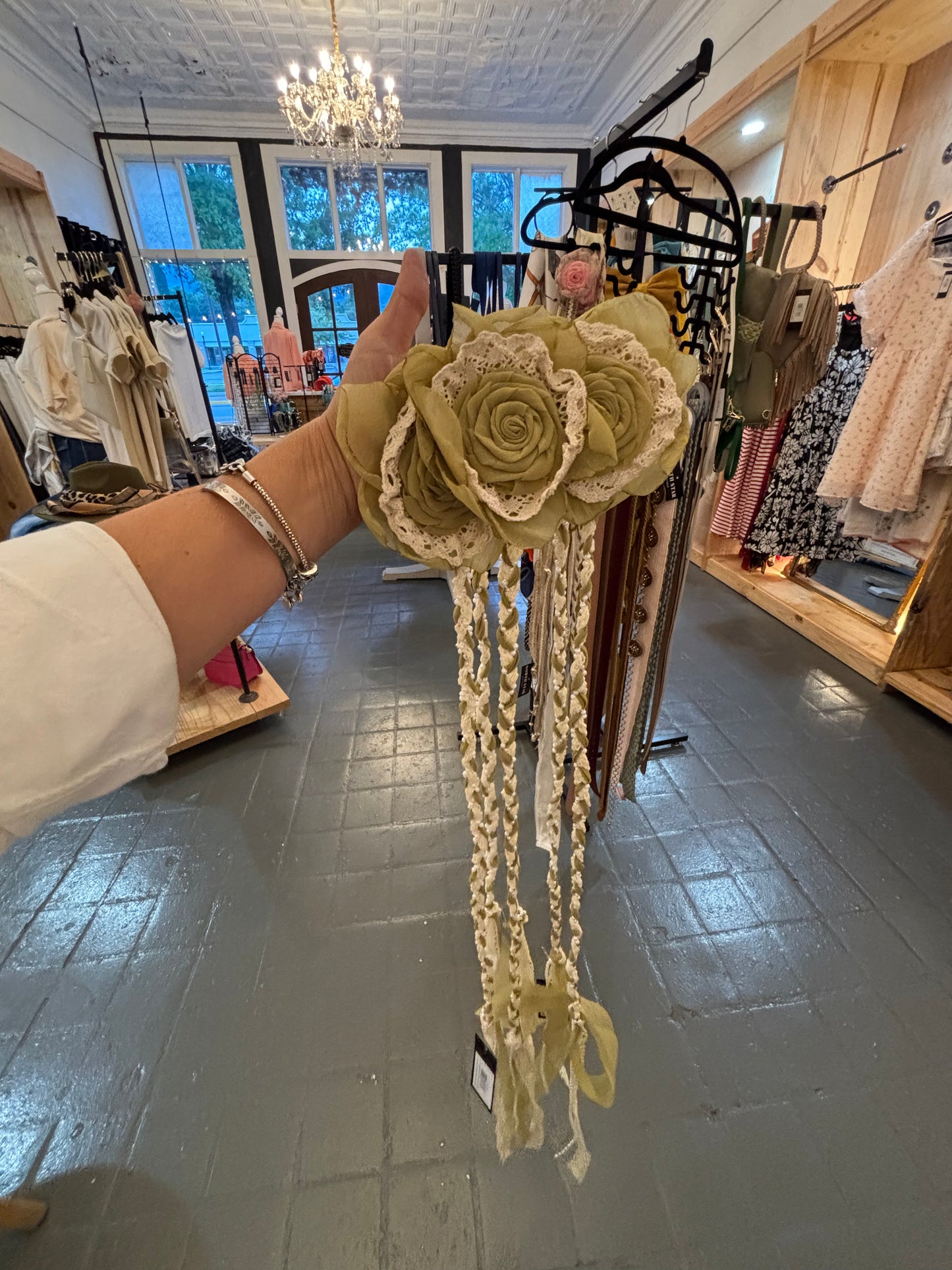 Belt One Flower Natural-Green