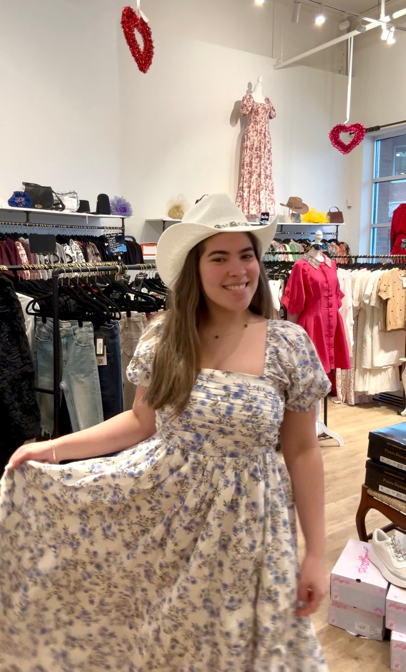 Alexis Cotton Floral - Cream/Lavender Dress