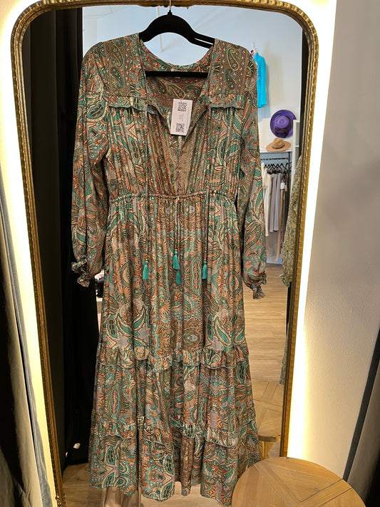 Summer Solstice Maxi Dress- Green