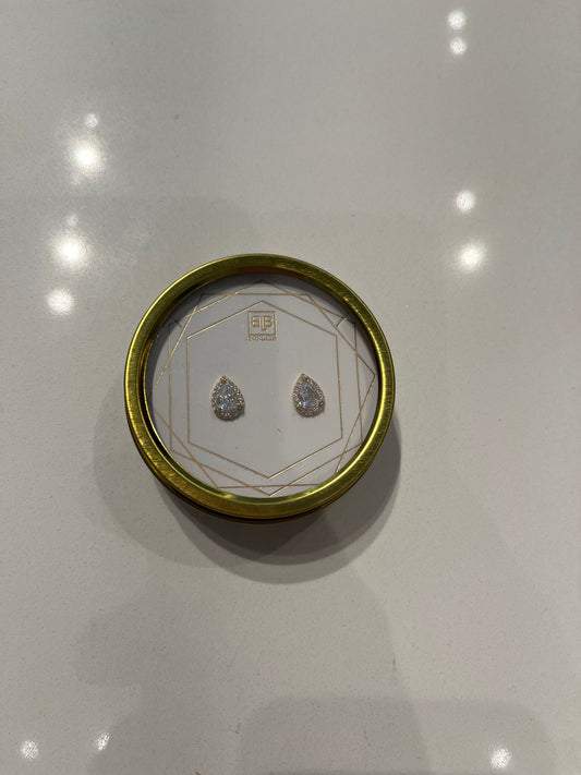 Jewel Studs- 18kt Triple Gold Plated