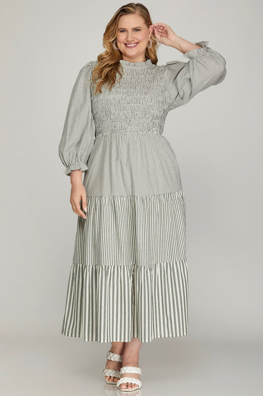 Charlotte Midi Dress-Olive