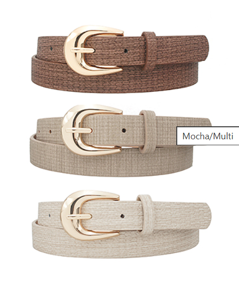 Belt-Weave Pattern Gold Buckle