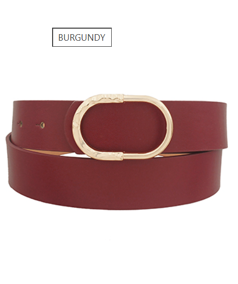 Belt- Faux Leather Gold Buckle