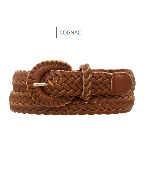 Belt-Braided Faux Leather