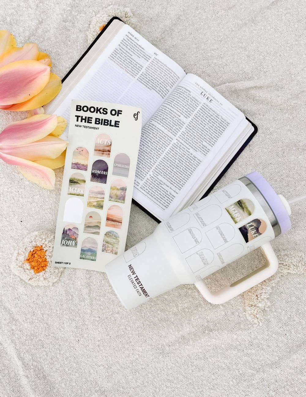 NT Bible 40 oz Tumbler - Cream