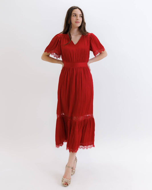 The Serena Red Maxi Dress