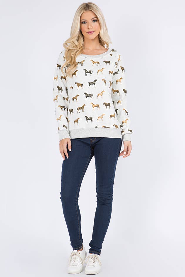 Derby Day Horse Sweatshirt