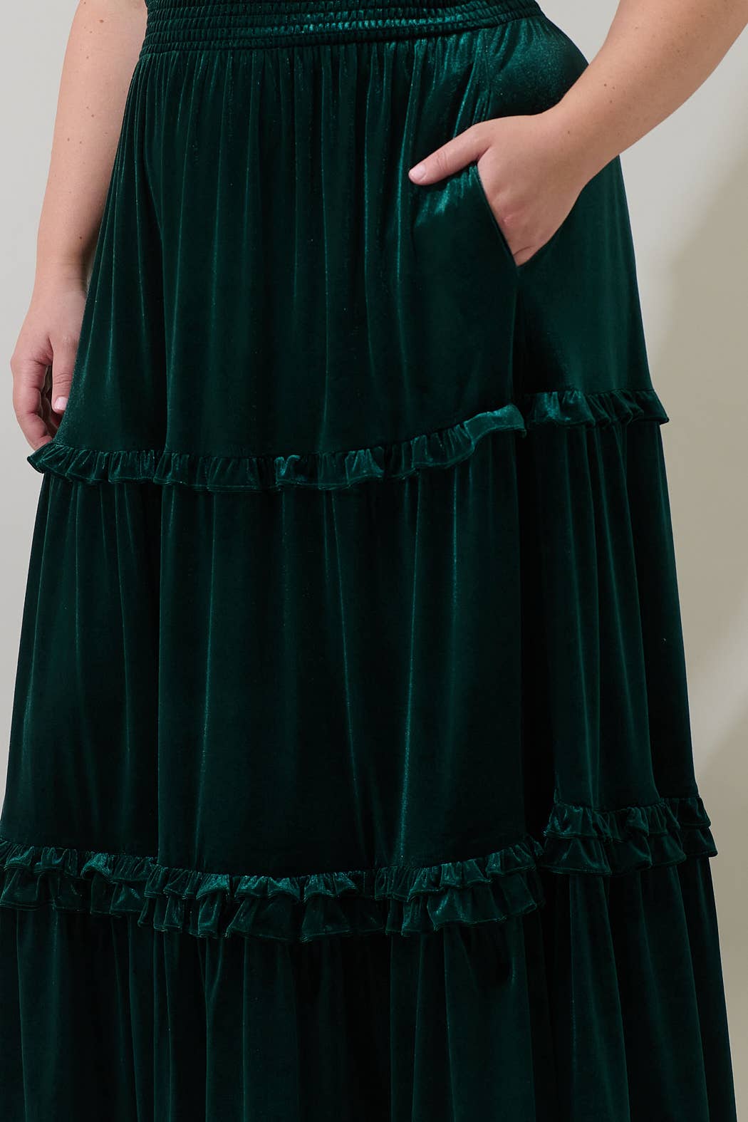 Juliete Velvet Maxi Dress- Emerald