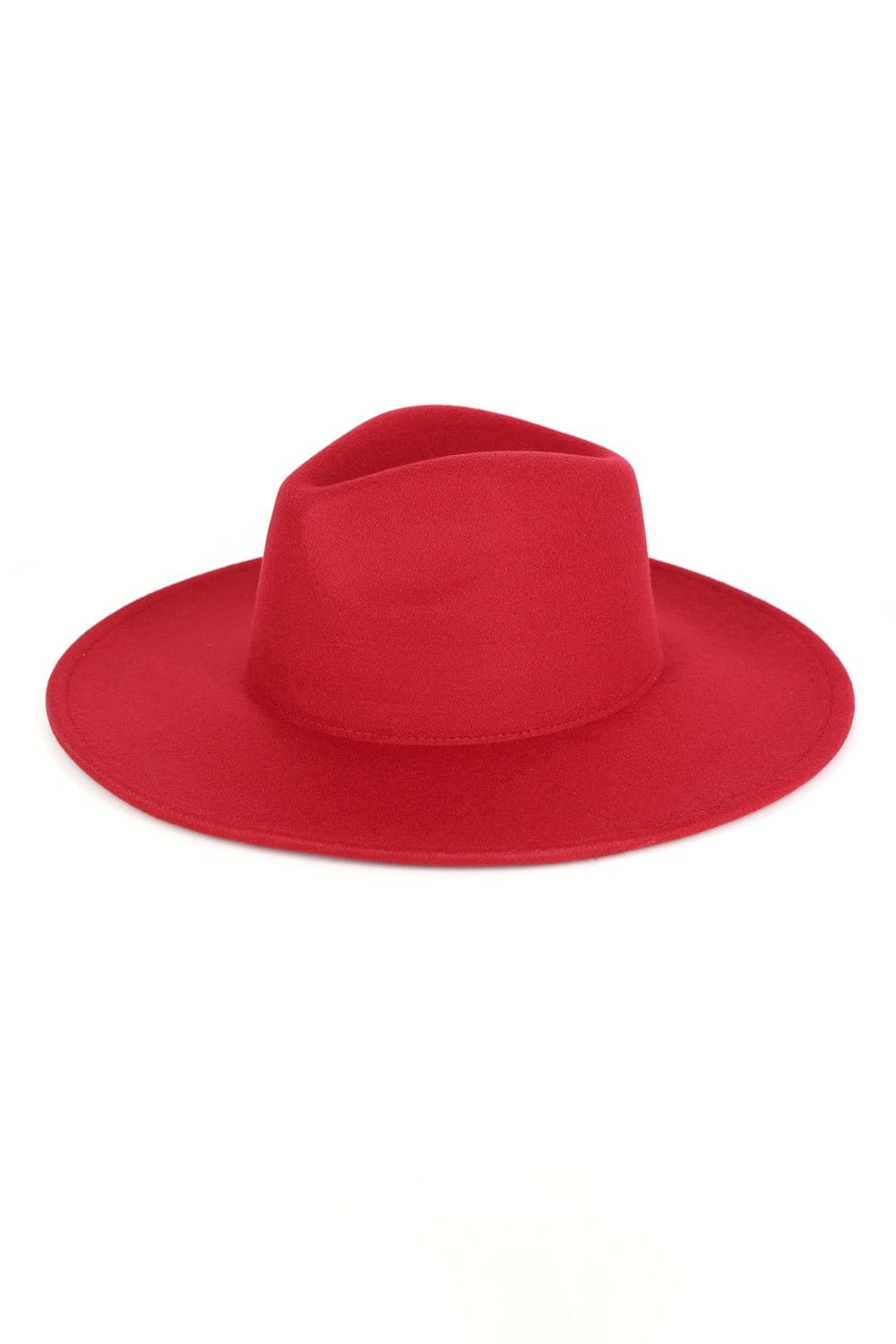 Fedora Felt Hat Wide Brim- Adjustable